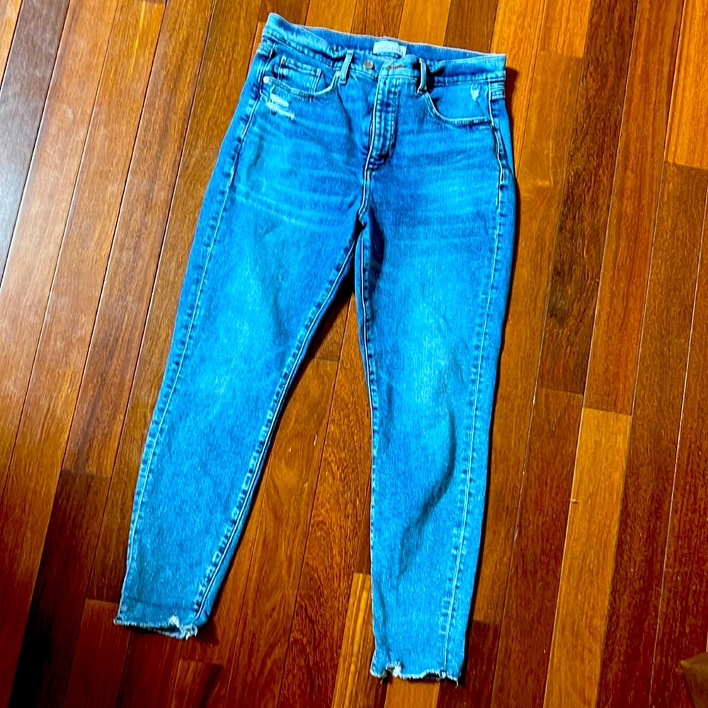 Loft High Waist Skinny Ankle Jeans